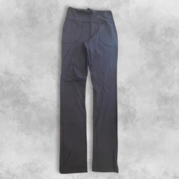 lululemon athletica Pants - Lululemon Full-Length Yoga Pants High-Rise Waistband Two Front pockets Black W 6